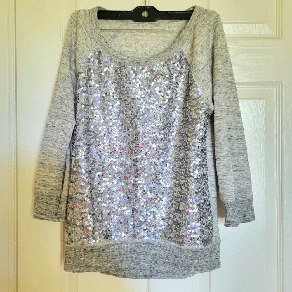 Gray Sequin Sweater GAP